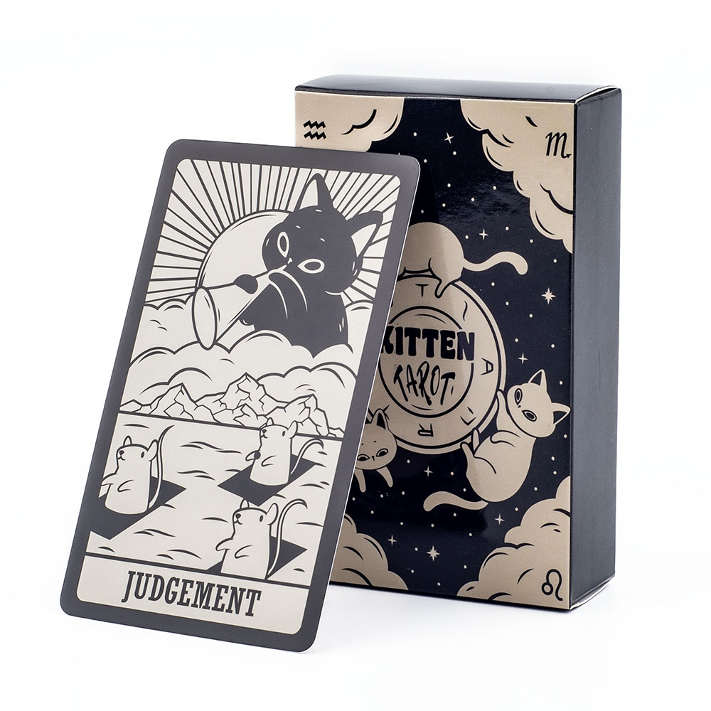 Tarot Deck With Guidebook - 고양이 타로 카드 세트, 78장, 귀여운