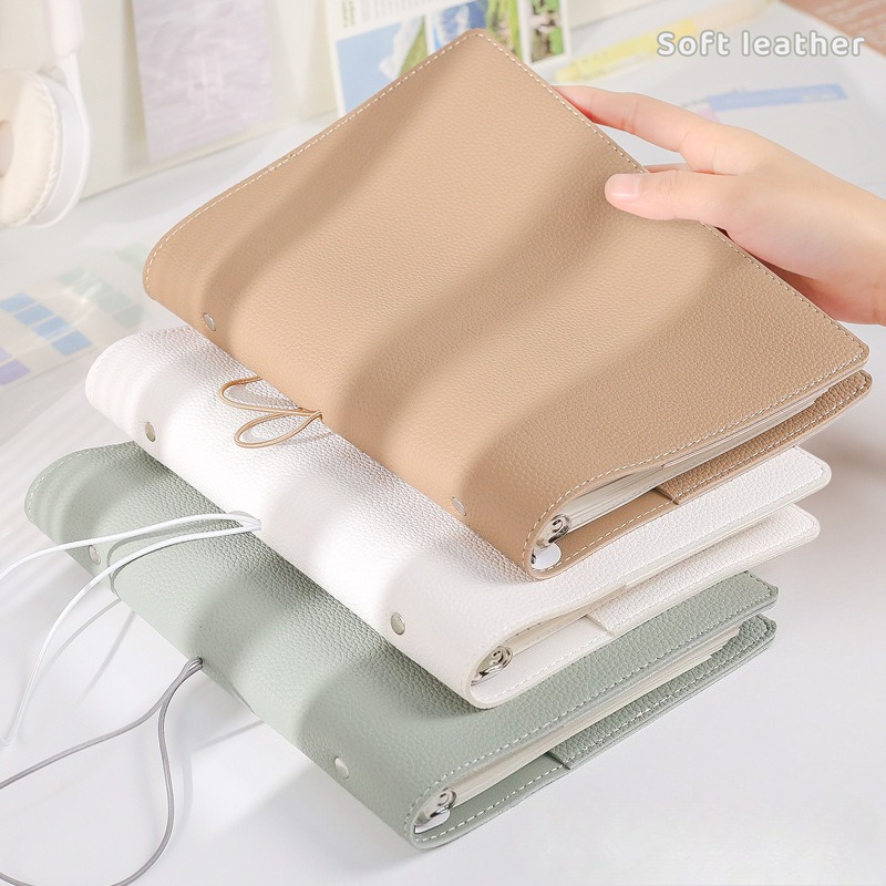 Vintage Leather Journal Notebook - A5 소프트 PU DIY 바인더 포토카드