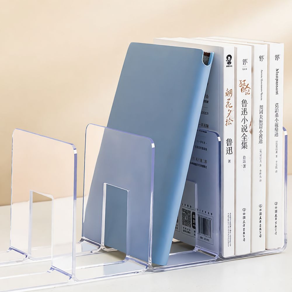 Clear Acrylic Book Stand Holder - 투명한 아크릴 소재의 책꽂이, 책상 정리대,