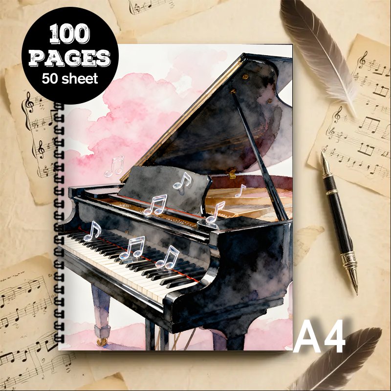 Blank Sheet Music Notebook - A4 사이즈, 음악 노트, 다목적 악보집,