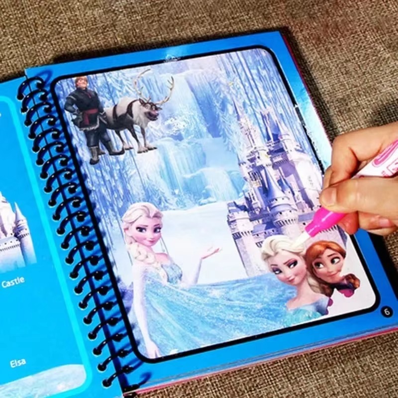 만화 수채화 그림 그리기 장난감 세트 그래피티 애니메이 - Reusable Water Magic Coloring Book 리뷰 및 가격