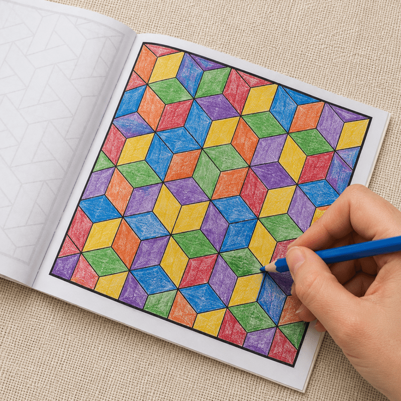 28페이지 기하학적 패턴 컬러링북(성인용), 기하학적  - Adult Coloring Book Stress Relief 리뷰 및 가격
