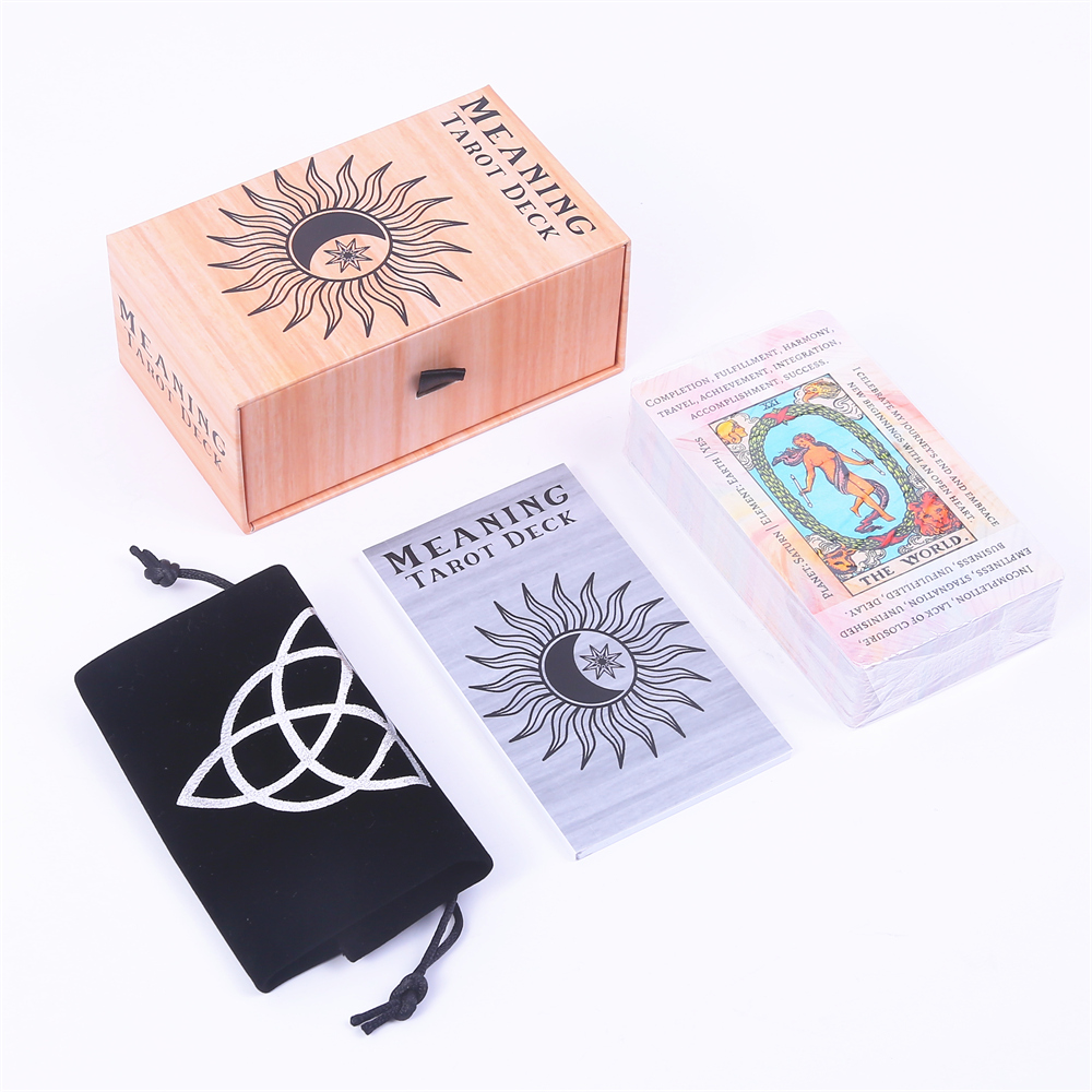 슬라이딩 리지드 선물 상자, 타로 카드, 키워드가있는  - Tarot Deck With Guidebook 리뷰 및 가격