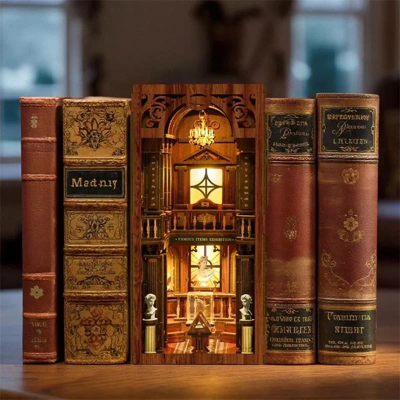 철학 도서관을 모티브로 한 새로운 DIY 나무 책꽂이, - Diy Wooden Book Nook Kit Shelf Insert 리뷰 및 가격