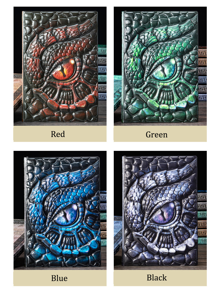 A5 사이즈의 3D 엠보싱 드래곤 아이 디자인 노트,  - Vintage Leather Journal Notebook 리뷰 및 가격